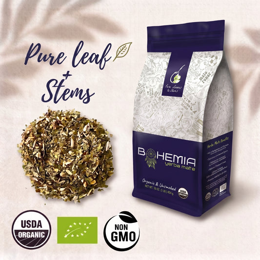 USDA Organic Yerba Mate Pure Leaf & Stems
